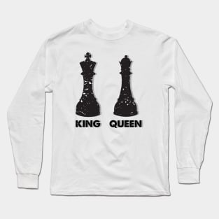 King & Queen Chess figures Long Sleeve T-Shirt